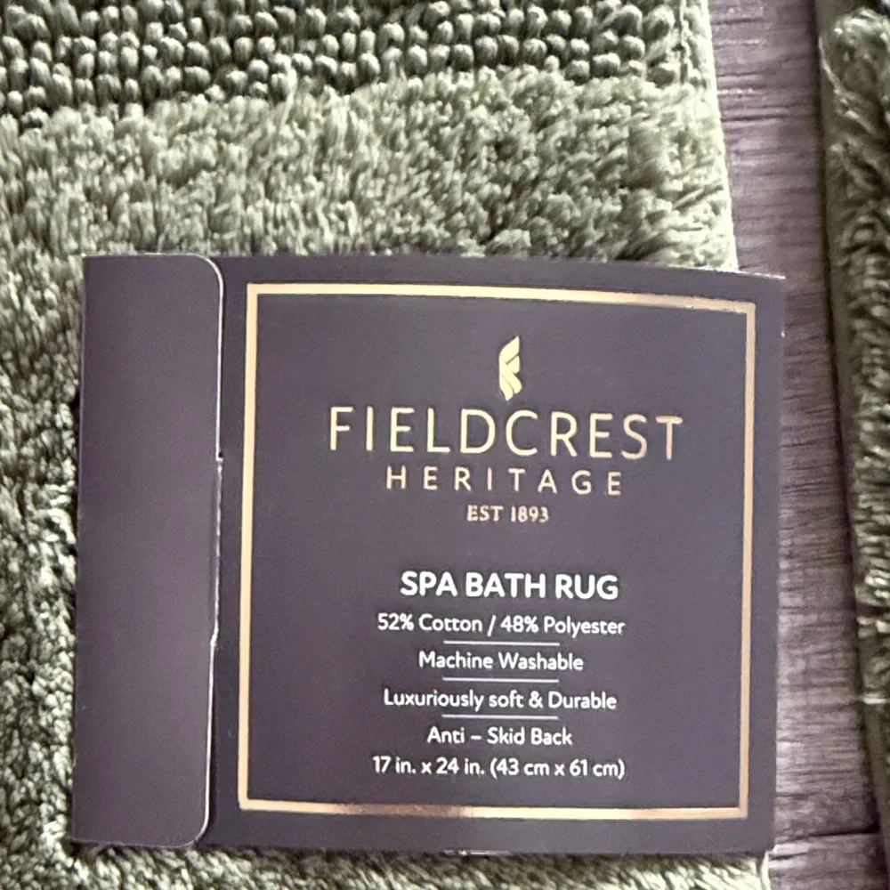 Fieldcrest Green Bath Mat Set